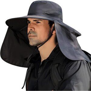 Fishing Hat for Men&Women,Outdoor UV Waterproof Wide Brim Bucket Hat,UPF50+ Sun